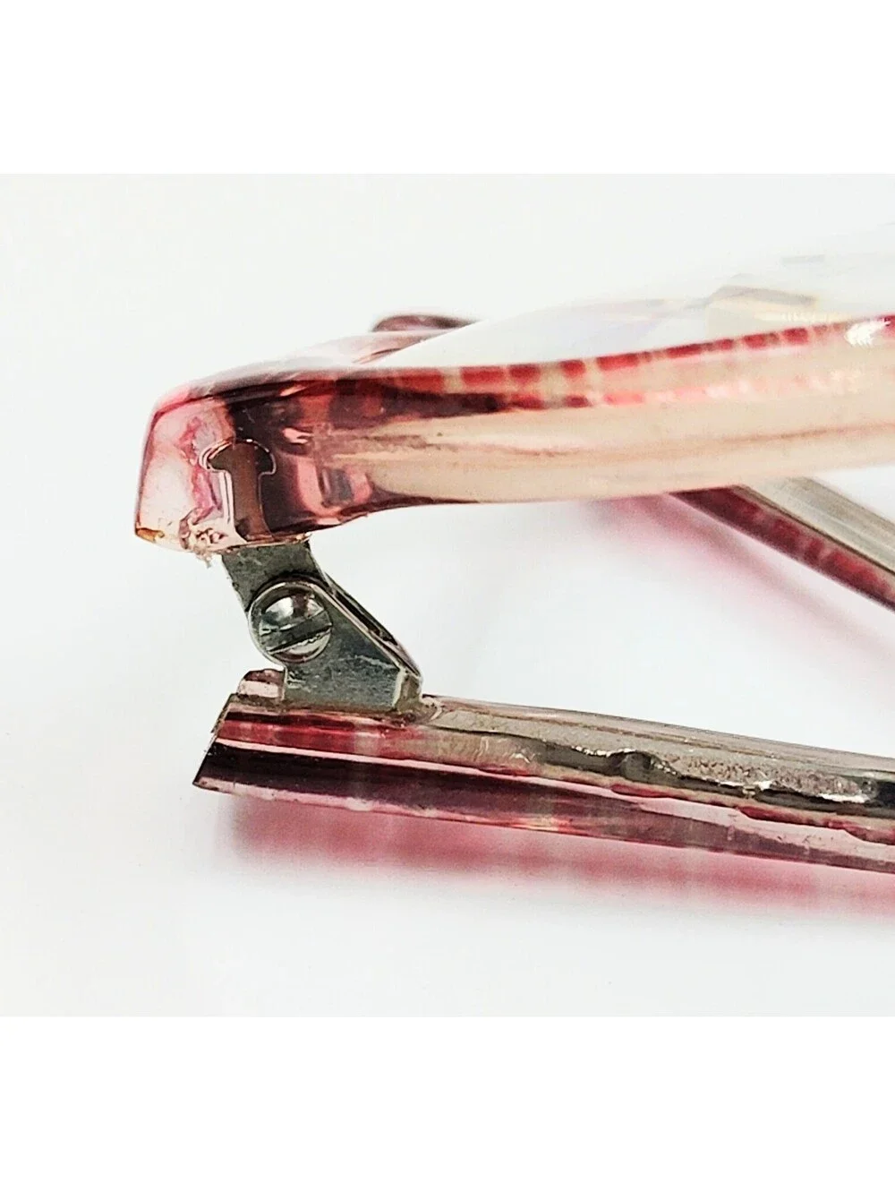 53rd ST Rose Eyeglasses Frames 53-16-135 Pink Striped Oval Womens Vintage